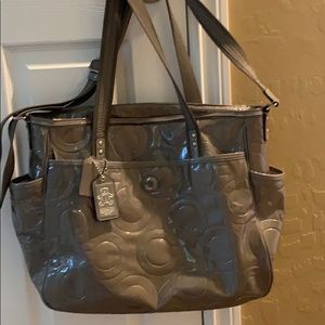 Coach diaper bag grey